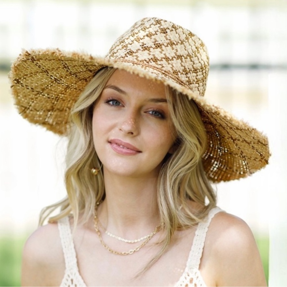 New Twisted Weave Raffia Sun Hat